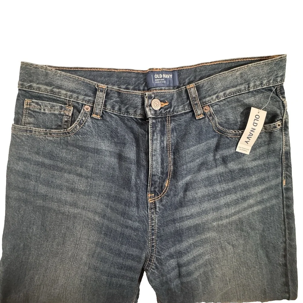 Old Navy Jeans Boy's Youth 16 Husky‎ Boot Cut Blue Adjustable Waist School